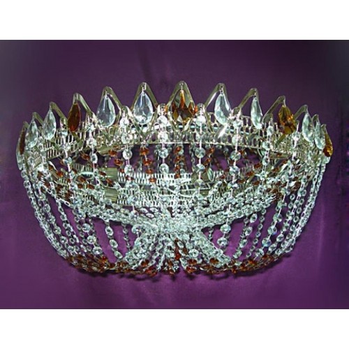 Люстра Водоворот Элит-Купол Цветной в Новокузнецке Гусь Хрустальный