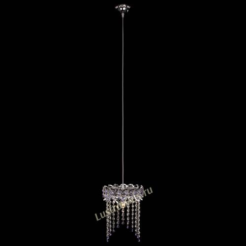 Барная люстра Астра №1 оптикон Фиолетовая в Новокузнецке Гусь Хрустальный