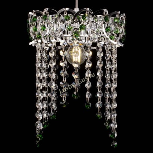 Барная люстра Астра №1 оптикон Зеленая в Новокузнецке Гусь Хрустальный