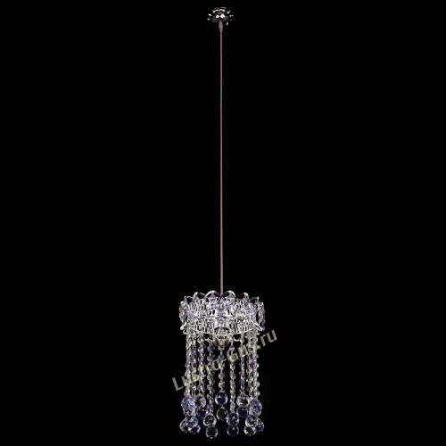 Барная люстра Астра №1 шар 30 фиолетовая в Новокузнецке Гусь Хрустальный