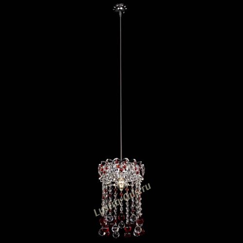 Барная люстра Астра №1 шар 30 красная в Новокузнецке Гусь Хрустальный