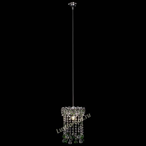 Барная люстра Астра №1 шар 30 зеленая в Новокузнецке Гусь Хрустальный