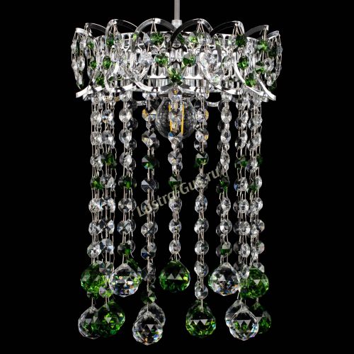 Барная люстра Астра №1 шар 30 зеленая в Новокузнецке Гусь Хрустальный