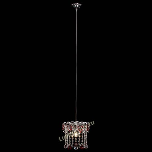 Барная люстра Астра №1 шар красная в Новокузнецке Гусь Хрустальный