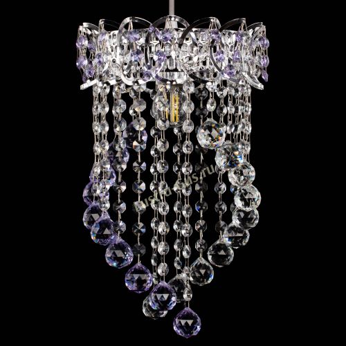 Барная люстра Астра №1 Сигма фиолетовая в Новокузнецке Гусь Хрустальный