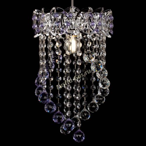 Барная люстра Астра №1 Сигма фиолетовая в Новокузнецке Гусь Хрустальный