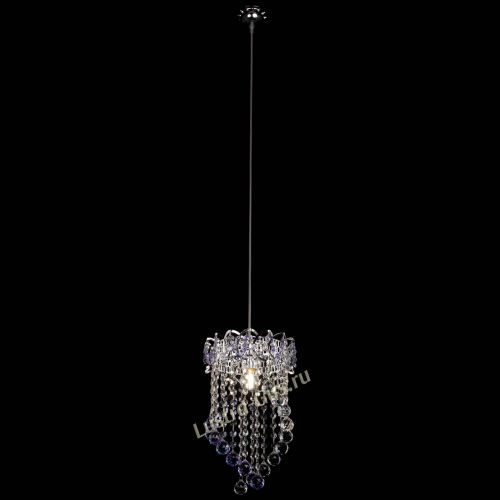 Барная люстра Астра №1 Сигма фиолетовая в Новокузнецке Гусь Хрустальный