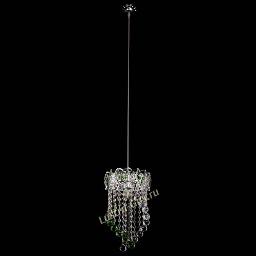 Барная люстра Астра №1 Сигма зеленая в Новокузнецке Гусь Хрустальный