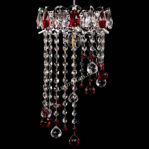 Барная люстра Астра №1 винтаж Красная в Новокузнецке Гусь Хрустальный