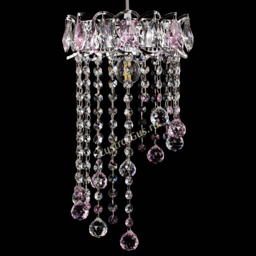 Барная люстра Астра №1 винтаж Розовая в Новокузнецке Гусь Хрустальный