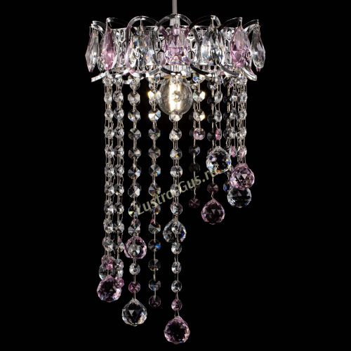 Барная люстра Астра №1 винтаж Розовая в Новокузнецке Гусь Хрустальный