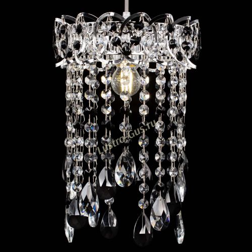 Барная люстра Астра №1 журавлик Черная в Новокузнецке Гусь Хрустальный