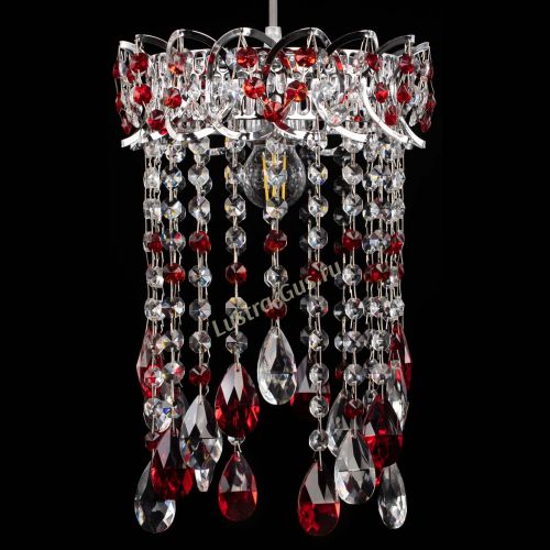 Барная люстра Астра №1 журавлик Красная в Новокузнецке Гусь Хрустальный