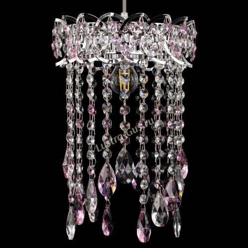 Барная люстра Астра №1 журавлик Розовая в Новокузнецке Гусь Хрустальный