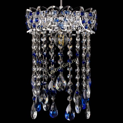 Барная люстра Астра №1 журавлик Синяя в Новокузнецке Гусь Хрустальный