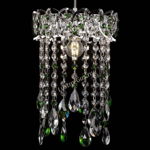 Барная люстра Астра №1 журавлик Зеленая в Новокузнецке Гусь Хрустальный