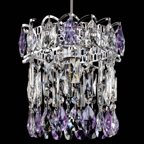 Барная люстра Астра №1 фиолетовая в Новокузнецке Гусь Хрустальный