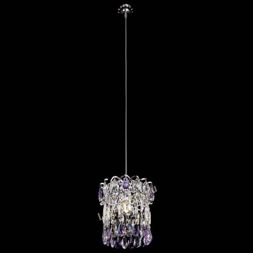 Барная люстра Астра №1 фиолетовая в Новокузнецке Гусь Хрустальный