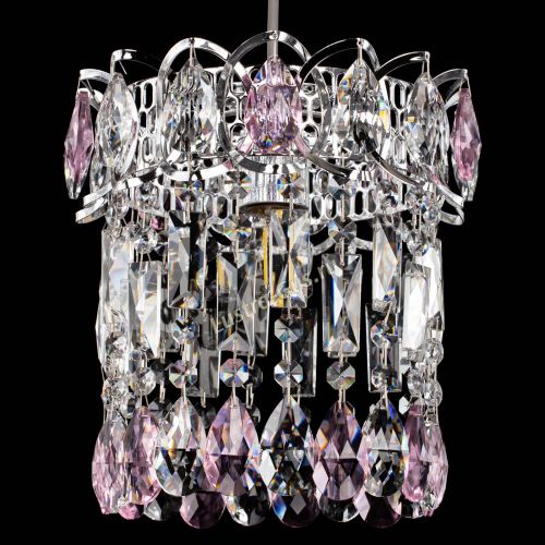 Барная люстра Астра №1 розовая в Новокузнецке Гусь Хрустальный