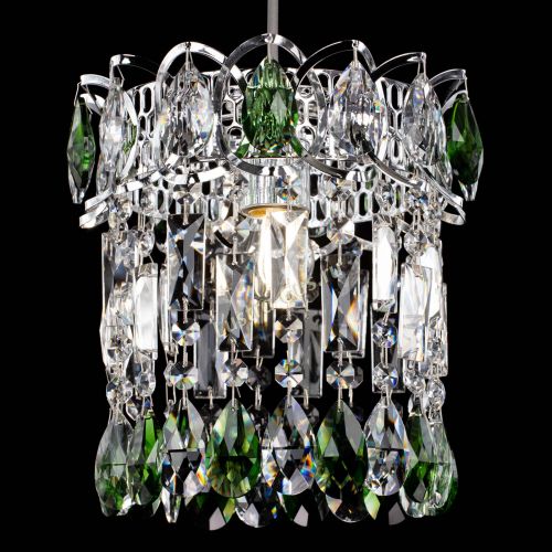 Барная люстра Астра №1 зеленая в Новокузнецке Гусь Хрустальный