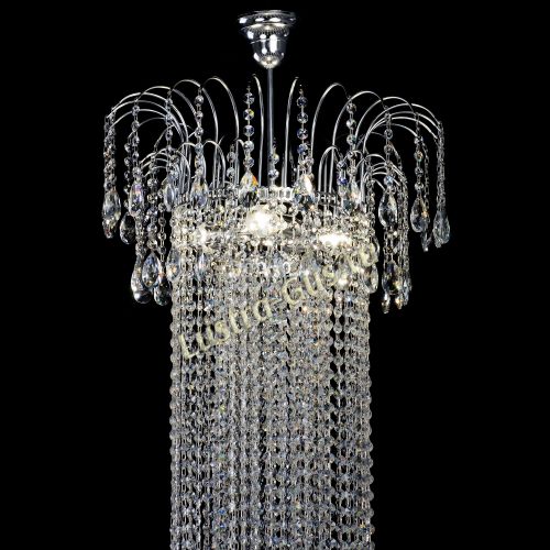 Люстра Агата длинная в Новокузнецке Гусь Хрустальный