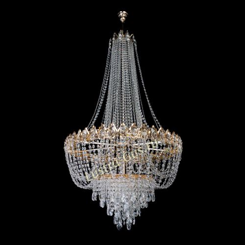 Люстра Екатерина большая с подвесом в Новокузнецке Гусь Хрустальный