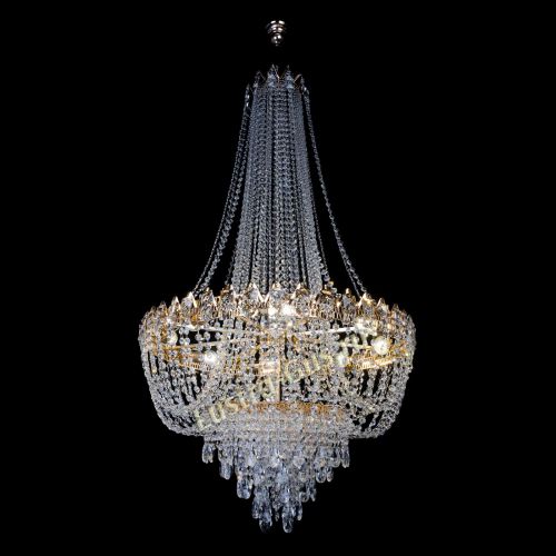 Люстра Екатерина большая с подвесом в Новокузнецке Гусь Хрустальный