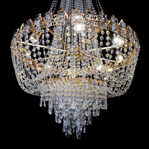 Люстра Екатерина большая с подвесом в Новокузнецке Гусь Хрустальный