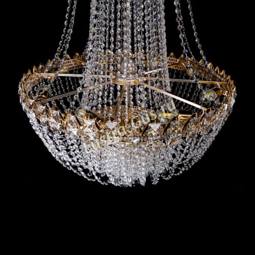 Люстра Екатерина большая с подвесом в Новокузнецке Гусь Хрустальный