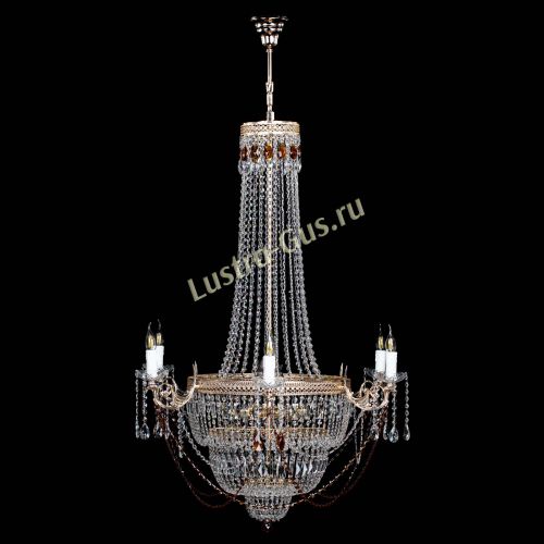 Люстра Елизавета Венеция чайная в Новокузнецке Гусь Хрустальный
