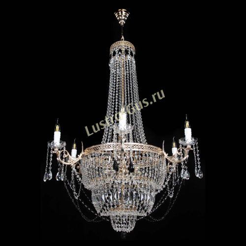 Люстра Елизавета Венеция черная в Новокузнецке Гусь Хрустальный