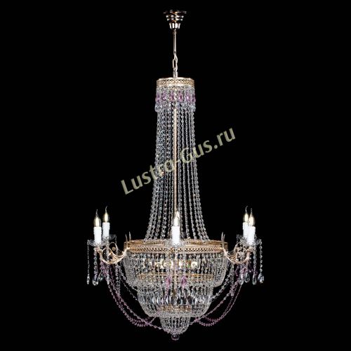 Люстра Елизавета Венеция розовая в Новокузнецке Гусь Хрустальный