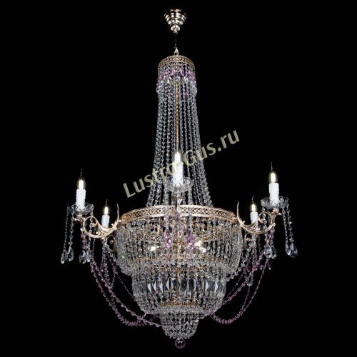 Люстра Елизавета Венеция розовая в Новокузнецке Гусь Хрустальный