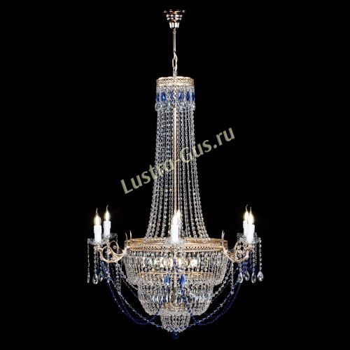 Люстра Елизавета Венеция синяя в Новокузнецке Гусь Хрустальный