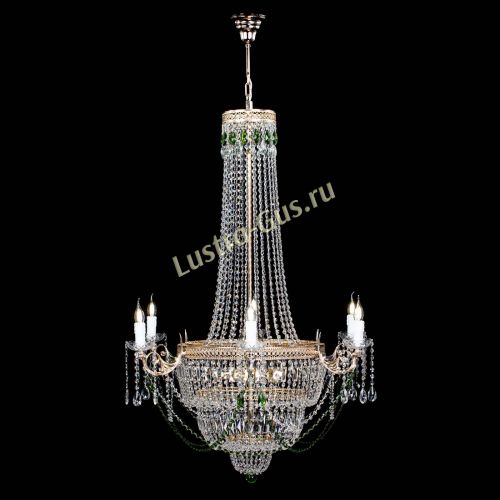 Люстра Елизавета Венеция зеленая в Новокузнецке Гусь Хрустальный