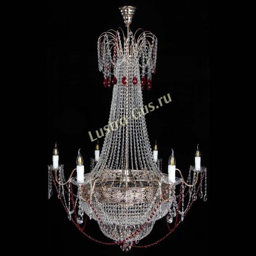 Люстра Елизавета Восток красная в Новокузнецке Гусь Хрустальный