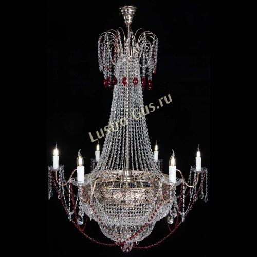 Люстра Елизавета Восток красная в Новокузнецке Гусь Хрустальный