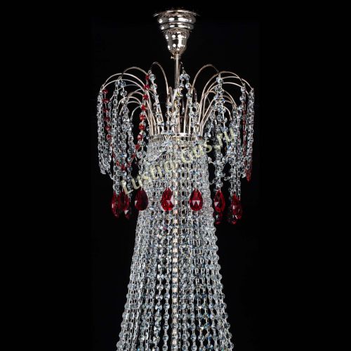 Люстра Елизавета Восток красная в Новокузнецке Гусь Хрустальный