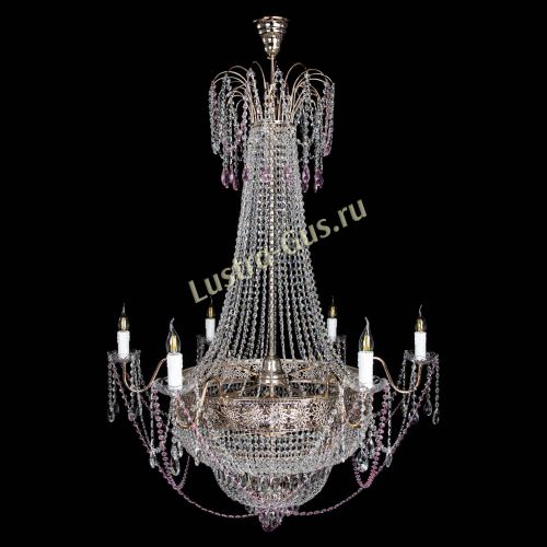 Люстра Елизавета Восток розовая в Новокузнецке Гусь Хрустальный