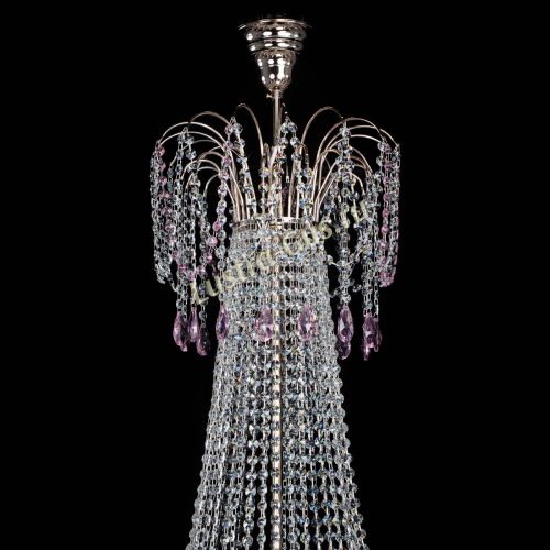 Люстра Елизавета Восток розовая в Новокузнецке Гусь Хрустальный