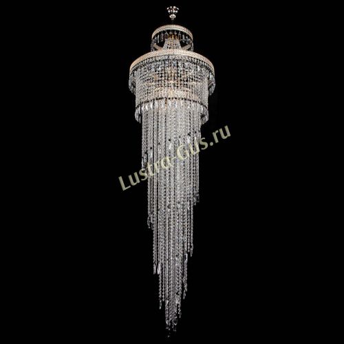 Люстра Флоренция Водопад №8 черная в Новокузнецке Гусь Хрустальный
