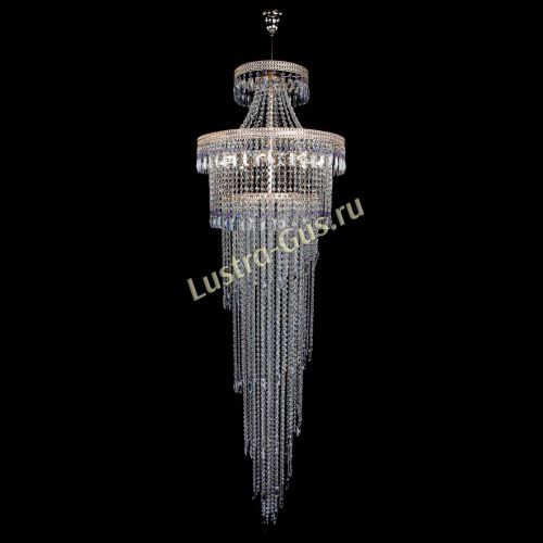 Люстра Флоренция Водопад №8 фиолетовая в Новокузнецке Гусь Хрустальный