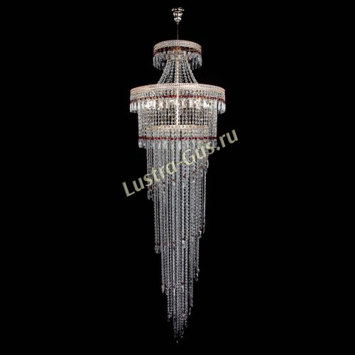 Люстра Флоренция Водопад №8 красная в Новокузнецке Гусь Хрустальный