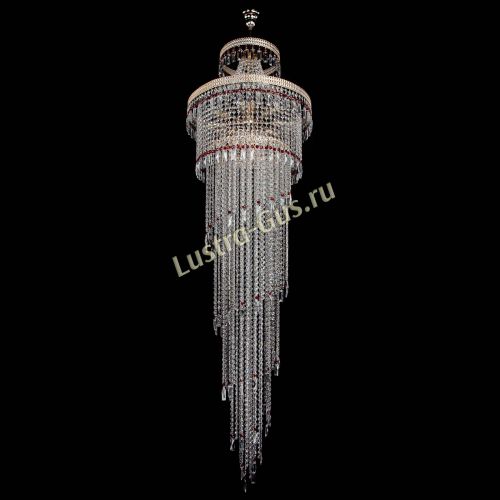 Люстра Флоренция Водопад №8 красная в Новокузнецке Гусь Хрустальный