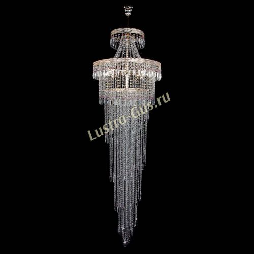 Люстра Флоренция Водопад №8 розовая в Новокузнецке Гусь Хрустальный