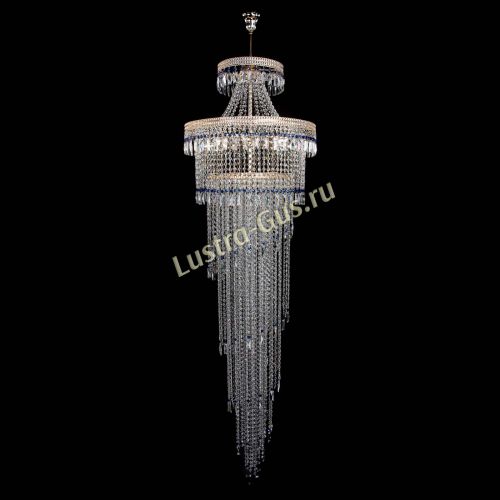 Люстра Флоренция Водопад №8 синяя в Новокузнецке Гусь Хрустальный