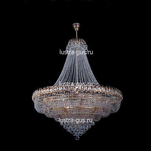 Люстра Хрустальное Кольцо пирамида с подвесом в Новокузнецке Гусь Хрустальный