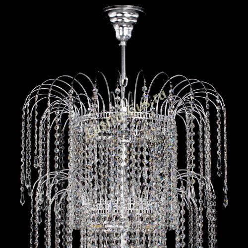 Люстра Каскад Винтовой в Новокузнецке Гусь Хрустальный