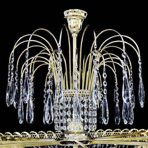 Люстра Хрустальный Каскад №12 Королевский в Новокузнецке Гусь Хрустальный