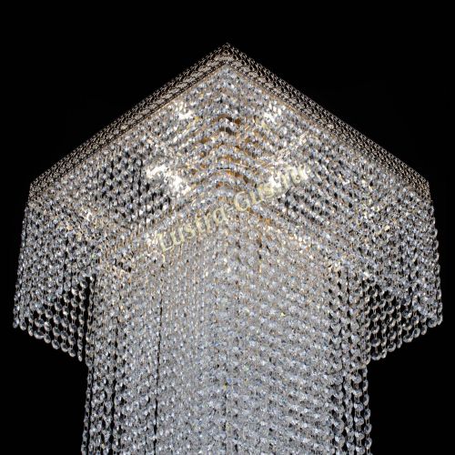 Люстра Колонна Квадрат Длинный в Новокузнецке Гусь Хрустальный